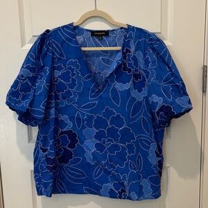 Sugarlips Royal Blue Floral Blouse